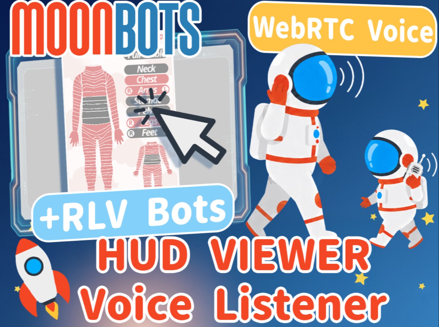 🚀 Moonbots Updates - HUD Viewer now available for RLV Bots & AI Voice Detection!